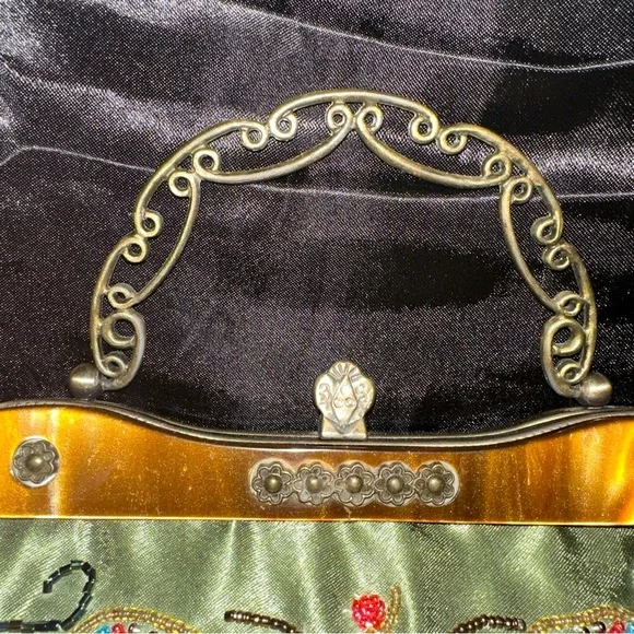 Monsoon Accessorize Clutch Bag Pink Butterfly Butterflies Embroidery 13 x 7 - Picture 4 of 13